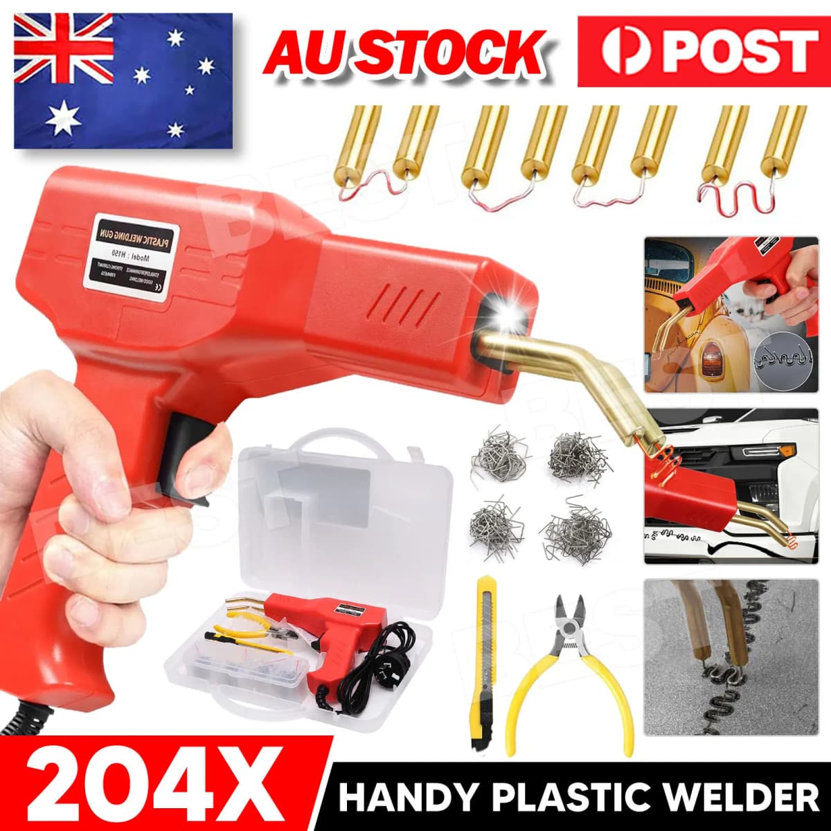 Handy Plastic Welder Garage Tool Bumper Crack Repair Welding Machine Staple Set