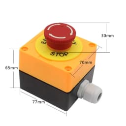 2PCS Emergency Stop Shut Off Push Button Switch NO / NC e-stop Push Button