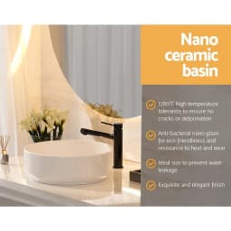 Ceramic Bathroom Vanity Basin Sink Hand Wash Bowl Countertop Vessel Washbasin 35x12cm