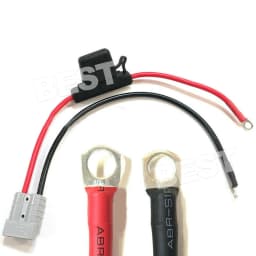 2pcs FUSED Anderson Lead 50amp plug to 8mm Lugs, 10 B&S 60 amp cable lead AU