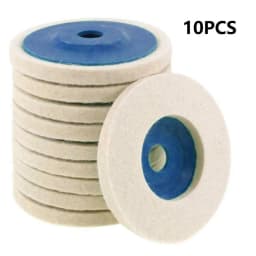 10pcs Round Wool Buffing Grinder 4'' Wheel Felt Polishing Disc Buffing Pad Tool