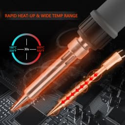 ILIBILIB 90W Soldering Iron Kit Electric Welding Tool Solder Tips Adjustable Temperature
