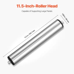 SucceBuy Roller Stand 250 lbs/135 lbs LBC Adjustable Height with 11.5in Polished Steel Roller Head Woodworking Extension Support