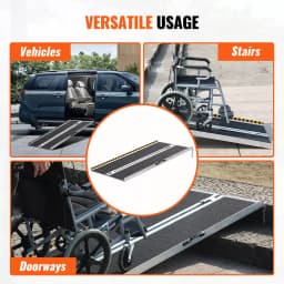 PORIYA Multi Size Aluminium Ramp Anti Slip Folding Loading Threshold Portable Access