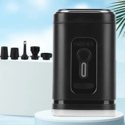 Electric Air Pump Camping Light 4000Pa Mini Inflate Deflate Pump Rechargeable Air Pump for Air Beds Boat Swimming Ring