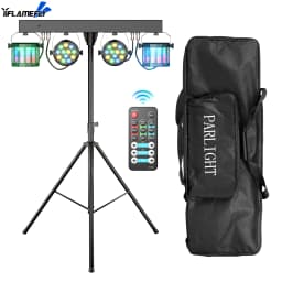 Yiflamefly 60W Combination Bracket Lights 3/6/15CH Suitable for Churches Concerts Weddings Birthday Parties KTV With Carry Bag