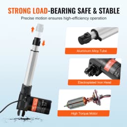 SucceBuy 12V Linear Actuator 6/8/12/14/16 Inch 6000 N 5mm/s Electric Linear Motor Controller W/ Mounting Bracket for Home Use