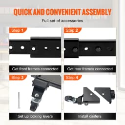 SucceBuy Mobile Base Heavy Duty Universal Mobile Base Stand Swivel Wheel for Woodworking Equipment Bandsaw Power Tools Machines