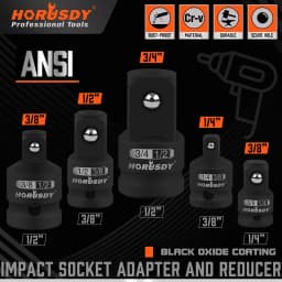 HORUSDY 5Pcs Impact Socket Adapter Set Socket Reducer 1/4 3/8 1/2 Inch Drive