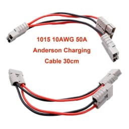 2pcs 50A Anderson Plug Connector Double Extension Adapter 6mm Automotive Y Cable