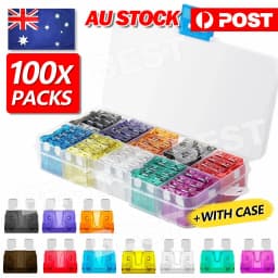 100x Standard Blade Auto Car Assorted Fuses Sets Assortment Kits 2A-35A W/ Box