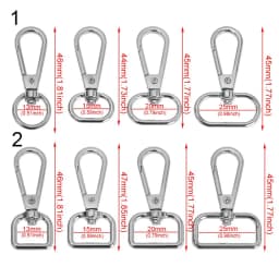 5pcs 13/15/20/25mm Metal Bags Strap Buckles Lobster Clasp Collar Carabiner Snap Hook DIY KeyChain Bag Part Accessories