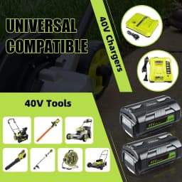 1/2/4Pcs 6.0Ah OP4040 Replace for Ryobi 40V MAX OP4026 OP4030 OP4050 Li-on Battery Pin Compatible with 36/40Volt Cordless Tools