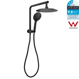 **Sydney Stock** KYLINS Brushed Gold Gun Metal Chrome Black 2 In 1 Rain Shower Head Set Wall Arm Twin Head Combo WELS WATERMARK