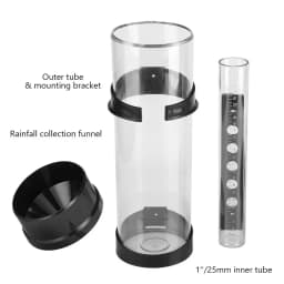 250mm Outdoor Rain Gauge Automatic Measuring Collector Weather Monitoring Gauge