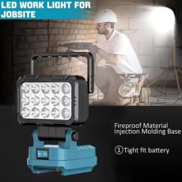 1/2pcs,15-LED Work Light, Portable Spotlight Flashlight Compatible with Makita 18V Lithium-ion Battery