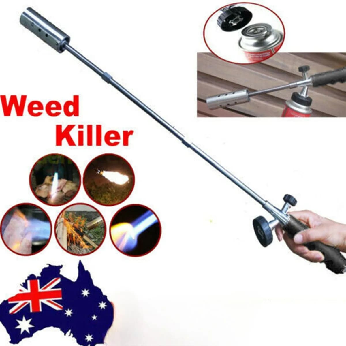 Grass Burner Weed Killer Kit Shrub Garden Tools Butane Gas Torch Fire Lighter