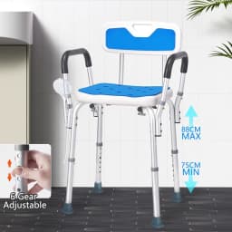 PORIYA Shower Chair Bath Bench Arms Back for Inside Tub Adjustable Height 400lbs