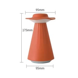 Wave Control LED Portable Table Lamp Rechargeable USB-C Bedside Lamp Simulated Flame Ambient Light for Bedroom Camping Bar