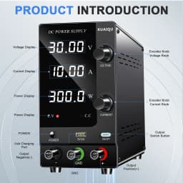 KUAIQU DC Lab Power Supply 30V 60V 120V Adjustable Voltage Regulator Preset Voltage Current Fast Charging Bench DC Power Supply