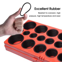 419 PCS Rubber O Ring Kit Metric Grommet Seal Plumbing Garage O-Ring Assortment