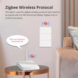 Zemismart Zigbee 1 2 3 4 Gangs Smart Wall Light Switch Work with Tuya Smart Life App with EESS Certification Neutral Required