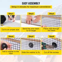 PORIYA 30m Solar Panel Bird Proofing KIT Stainless Steel Mesh & 100Pcs Fasteners
