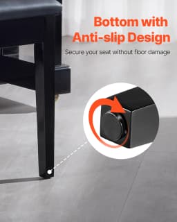SucceBuy Piano Bench Keyboard Piano Chair w/ High-Density Padded Cushion & Storage Compartment Wooden Piano Bookcase Stool Seat