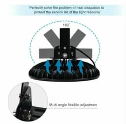 LED High Bay Light 200W 300W 500W Low Bay UFO Warehouse Industrial Lights with AU Plug For Garage Gym Factory Warehouse