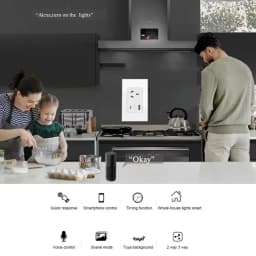 Melery Tuya WiFi Smart AU Plug Outlet Wall Socket Glass Panel USB Type-C PD 30W Fast Charge for Iphone Remote Alexa Google Home