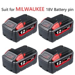 1/2/4P M18 12.0Ah 18V MAX Lithium-ion Battery Replace for Milwaukee 48-11-1810 48-11-1820 48-1100 Cordless Tools Battery pin