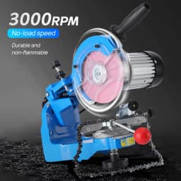 PORIYA Chainsaw Sharpener Chain Saw Electric Grinder Bench Tool W/Raker Gauge