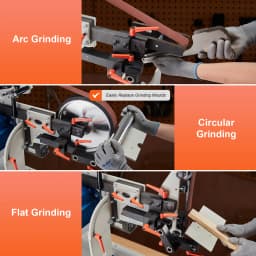 SucceBuy Belt Grinder Sander Variable Speed Belt Polisher with VFD 1500 W Knife Sharpener Grinding Moulds & 3PCS Sanding Belts