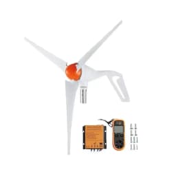 SucceBuy 500 W Wind Turbine Generator w/Anemometer 12V Wind Turbine Kit 3-Blade Wind Power Generator MPPT Controller for Homeuse
