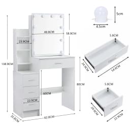 New home dressing table with vanity mirror Features three colour modes and adjustable brightness Ideal birthday gift