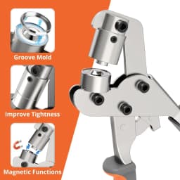 Heavy Duty Grommet Tool Kit Eyelet Hole Puncher Pliers Grommets Press Set 10.5mm