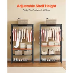 SucceBuy Clothing Garment Rack 3/4 Adjustable Tiers with Carbon Steel 450/500 lbs Closet Wardrobe for Bedroom Clothing Store