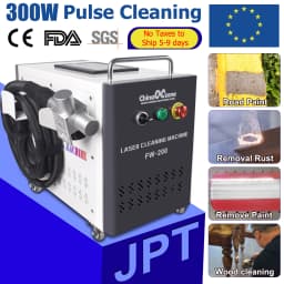 300W JPT Pulsed Laser Cleaning Machine For Remove Rust Oil Paint Metal Wood Air Cool Laser Aluminum oxide layer Model Cleaning