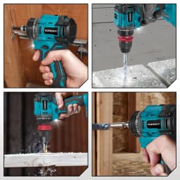 YOFIDRA 10mm 24 Gears Brushless Electric Screwdriver Drill Cordless Efficient Impact Drill Power Tool For Makita 21V Battery Pin