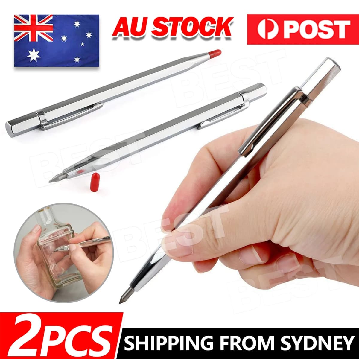 145mm 2PCS NEW Tungsten Carbide Scribing Pen Tip Steel Scriber Scribe Marker A