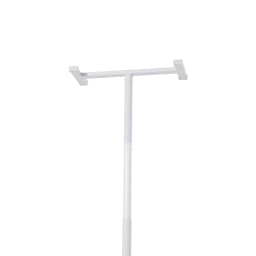 SucceBuy Floor-to-Ceiling Transfer Pole Tension Mounted Bathroom Grab Bar with Anti-Slip Curve Handle 300 Lbs Capacity White
