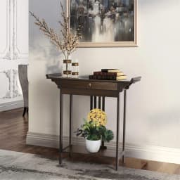 LUVODI Vintage Wood Console Table with Drawer Entryway Hallway Sofa Table for Living Room Storage