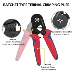 1301 Ferrule Bootlace Crimper Crimping kit 0.25-10mm² Wire Cord End Ratchet Tool