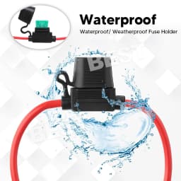 10 Pcs 12V 30A Standard Blade Inline Fuse Holder with Waterproof Dustproof Cover