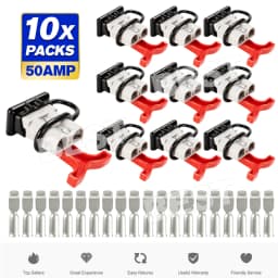 10x Anderson Style Plug Connectors 50 AMP T Handle Dust Cap Cover Solar AU