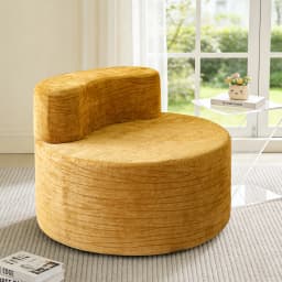 Compressed beanbag sofa, comfortable and skin-friendly chenille fabric, high-elasticity foam single sofa chair