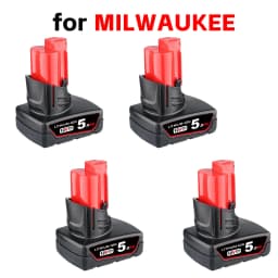 VANON 1/2/4Pack M12 5.0Ah 12V Replace for Milwaukee MWL1803 48-11-2401 48-11-2402 48-11-2420 Cordless Power Tools Battery pin