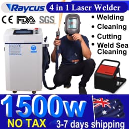 Raycus 1500W Laser Welder Handheld 4-in-1 Fiber Laser Welding Cutting Cleaning Soldering Machine for Metal