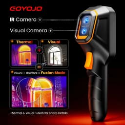 GOYOJO GH192 GH340 Thermal Camera, 320 X 240 2.8" LCD Screen, Dual-Camera Thermal Imaging Camera with 2MP Visual Camera Infrared Cameras for HVAC Electrical Building Inspection