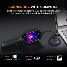 GOYOJO GH192 GH340 Thermal Camera, 320 X 240 2.8" LCD Screen, Dual-Camera Thermal Imaging Camera with 2MP Visual Camera Infrared Cameras for HVAC Electrical Building Inspection